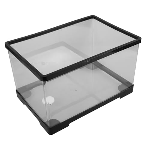 FONDOTIN Schildkrötenbecken automatisch Bausatz Kleiner Aquariumfilter Qualle schildkrötenhaus wasserschildkröten Aquariendekoration Kampfpanzer Mehrzwecktank Acryl Transparent von FONDOTIN