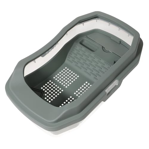 FONDOTIN Schildkrötenbecken mit Liegeplattform Reptilien klein Panzer schildkrötengehege schildkrötenhaus Lebensraumbecken für Schildkröten Schildkröten-Lebensbecken Plastik Green von FONDOTIN