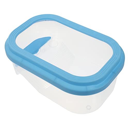 FONDOTIN Schildkrötenpanzer mit Trocknungstisch Mini-Schildkrötenbecken Haustier Wasser Tank Aquarium aquarien Lebensraum für Schildkröten Schildkröten-Terrarium aus Kunststoff Plastik Blue von FONDOTIN