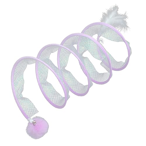 FONDOTIN Self Happy Foldable Cat Tunnel Toy Interactive Shaped Cat Play Tunnel for Indoor Cats with Hanging Toys for Engaging Your Feline Friends FONDOTIN Self Happy Foldable Cat Tunnel Toy Interactive Shaped Cat Play Tunnel for Indoor Cats with Hanging Toys for Engaging Your Feline Friends von FONDOTIN