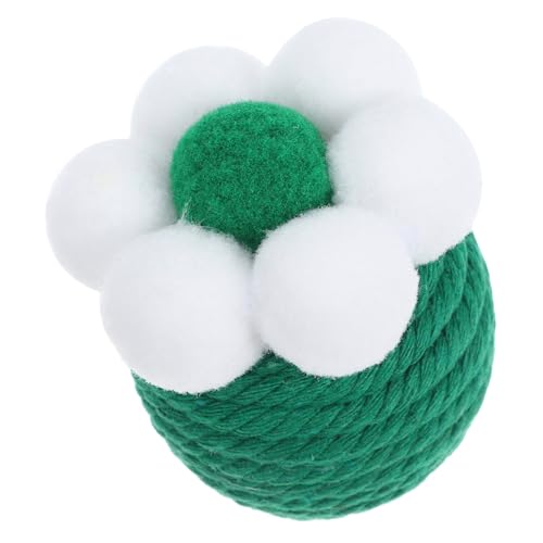 FONDOTIN Sisal Ball Katzen Kratzmatte Für Katzen Katzenminze-Ball Automatisches Katzenballspielzeug Katzenspielzeug Kätzchen Beiß Katze Hüpfend Green Baumwollseil FONDOTIN Sisal Ball Katzen Kratzmatte Für Katzen Katzenminze-Ball Automatisches Katzenballspielzeug Katzenspielzeug Kätzchen Beiß Katze Hüpfend Green Baumwollseil von FONDOTIN