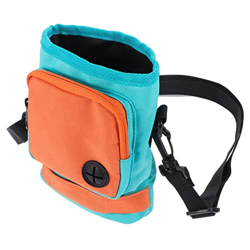 FONDOTIN Snack-Trainings-Gürteltasche Bausatz Hündchen Leckereien Püppchen Haustier Spender hundetraining Dog Treat Bag Welpentrainingsangebot verstellbare Leckerlitasche Polyester Orange von FONDOTIN