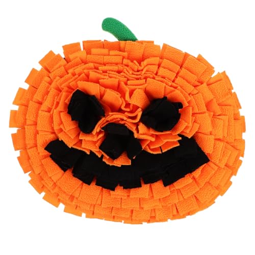 FONDOTIN Snuffle Mat für Hunde Pumpkin Form aus Weichem Polar Fleece Geruchsabsorbierend und Leicht zu Reinigen Teiliges Pet Enrichment zur Mentalen Stimulation und Langsamen Fütterung von FONDOTIN