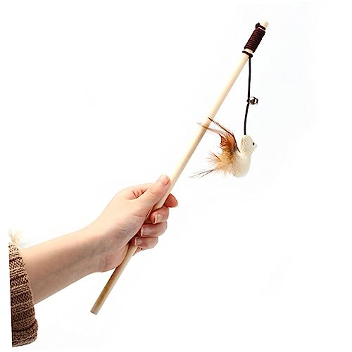 FONDOTIN Katzenangel Mit Glöckchen Holzstab Zum Spielen Mit Kätzchen Und Als Katzengeschenk FONDOTIN Katzenangel Mit Glöckchen Holzstab Zum Spielen Mit Kätzchen Und Als Katzengeschenk von FONDOTIN