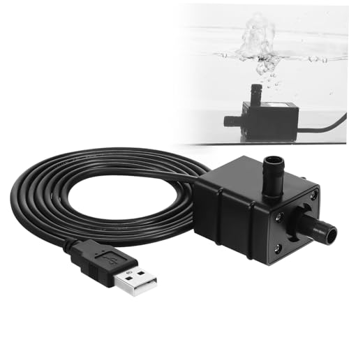 FONDOTIN Tauchpumpe Im Einklang Im Umlauf Inline-wasserpumpe Kleine Pumpe Für Wasserspiel Tauchwasserpumpe Für Brunnen Wassertischpumpe Aquarium Pumpe Aquarienwasserpumpe Tank Black Plastik von FONDOTIN