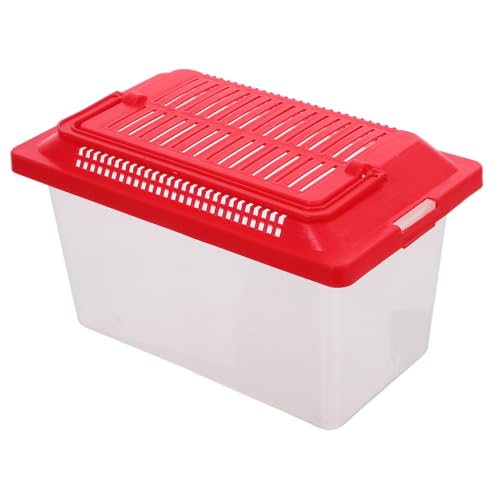 FONDOTIN Tragbarer Aquarienbehälter für Haustiere Transparente Transportbox für Schildkröten Hamster und Kleine Reptilien aus Strapazierfähigem PP Material Zufällige Farben von FONDOTIN