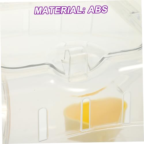 FONDOTIN Tragbarer Hamsterkäfig mit Panoramadach Leichtes Kleintiergehege für Hamster Meerschweinchen Chinchilla und Igel Sichere Transportbox für Reisen und Outdoor Einsatz Geeignet für von FONDOTIN