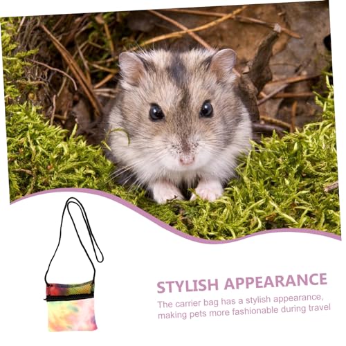 FONDOTIN Tragetasche Hamster Transportabel Atmungsaktiv mit Reißverschluss Sicherer Kleintier Rucksack für Outdoor Reisen Leicht und Komfortabel in Gelb von FONDOTIN