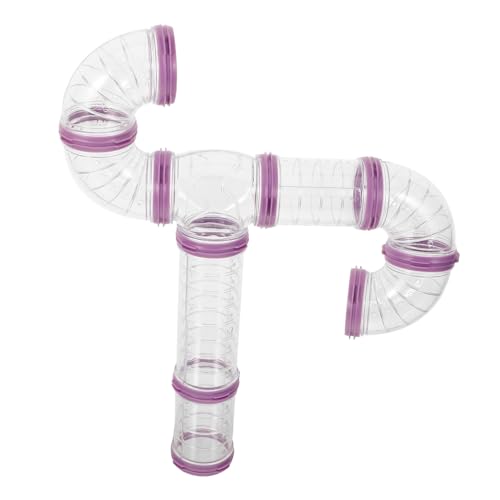 FONDOTIN Transparent Robustes DIY verbindungstunnel für Käfigerweiterung Kratzfestes Material Sicherer Spieltunnel für Hamster und Kleine Kleintiere Erweiterbarer Käfigtunnel von FONDOTIN
