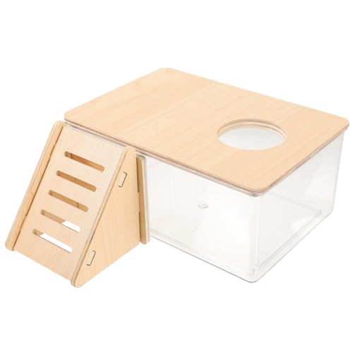 FONDOTIN Eleganter Sandbadbehälter für Hamster Acryl-badelösung für Haustiere Holzleiter für Hamster Rennmäuse 2er-Set FONDOTIN Eleganter Sandbadbehälter für Hamster Acryl-badelösung für Haustiere Holzleiter für Hamster Rennmäuse 2er-Set von FONDOTIN