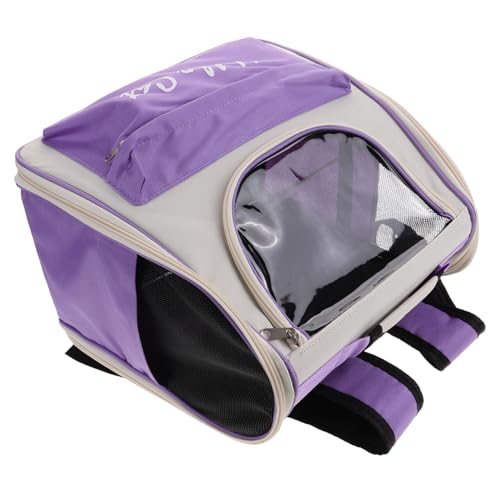 FONDOTIN Transparente Haustiertasche Haustiere Hündchen Autositzbezug Für Hunde Kotbeutel Autositz Für Hunde Hundeumhängetasche Hunde -Rucksack Hundetasche Geldbörse Lavender Oxford-Stoff von FONDOTIN