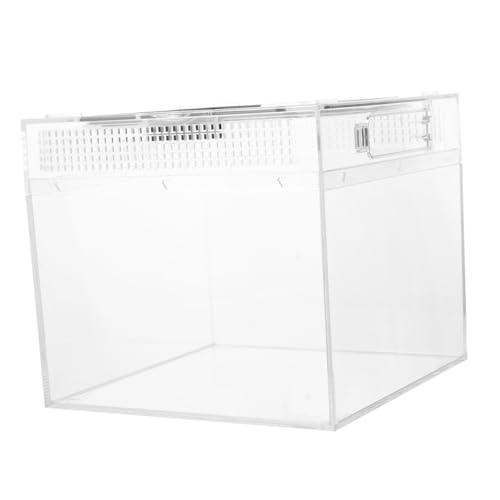 FONDOTIN Transparente Reptilienbox mit Belüftungslöchern Langlebig und Witterungsbeständig Futterbehälter für Eidechsen und Schildkröten Kompakt und Leicht für Kleintierhaltung und FONDOTIN Transparente Reptilienbox mit Belüftungslöchern Langlebig und Witterungsbeständig Futterbehälter für Eidechsen und Schildkröten Kompakt und Leicht für Kleintierhaltung und von FONDOTIN