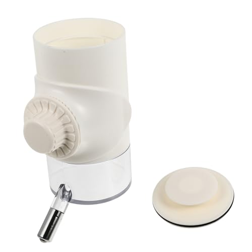 FONDOTIN Trinkbrunnen Für Haustiere Hund Wasserflasche Flaschenhalter Hunde Welpe Wasserschale Wasserspender Für Hamster Trinkbecher Pumpe Spender Für Katzenfutter Weiß Rostfreier Stahl von FONDOTIN
