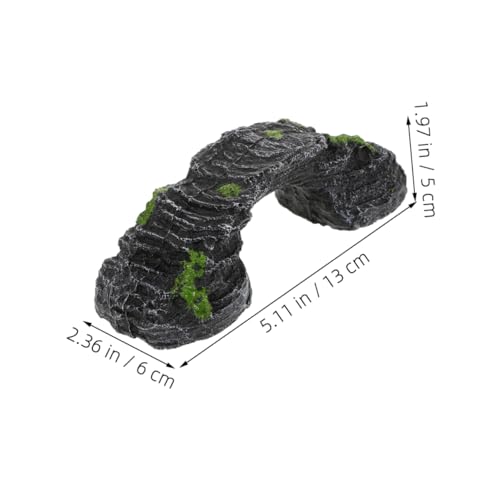 FONDOTIN Turtle Tank Basking Platform mit Kletterleiter und Versteck Multifunktionale Schildkrötenplattform für Terrarien und Aquarien Platzsparendes Design Geeignet für Reptilien und von FONDOTIN