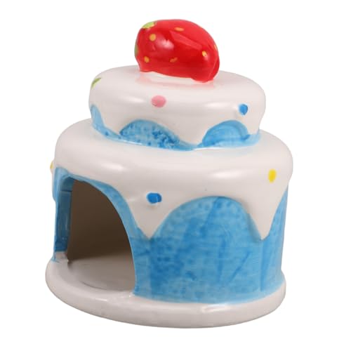 FONDOTIN Kleintier Kühlnest Aus Cartoon Kuchen Design Für Hamster Meerschweinchen Kleine Tiere Kühlendes Schlafhaus Perfekter Rückzugsort Im Sommer Hitze Und Stress von FONDOTIN