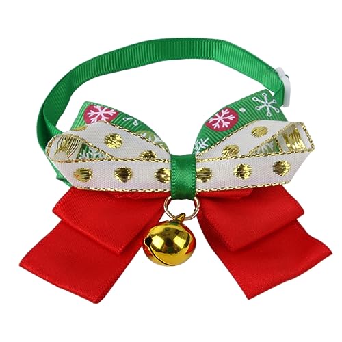 FONDOTIN Haustierhalsband Weihnachtliches Hundehalsband Glocke Schleife und Schneeflockenmuster Weich und Bequem Bezaubernd für Kätzchen FONDOTIN Haustierhalsband Weihnachtliches Hundehalsband Glocke Schleife und Schneeflockenmuster Weich und Bequem Bezaubernd für Kätzchen von FONDOTIN
