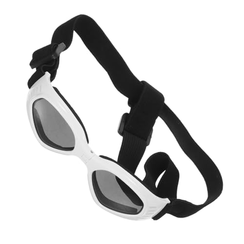 FONDOTIN Verstellbare Hundebrille Uv Schutz Winddicht Faltbar für Kleine und Mittelgroße Hunde Haustier Sonnenbrille mit Verstellbarem Riemen für Outdoor Strandwanderungen von FONDOTIN