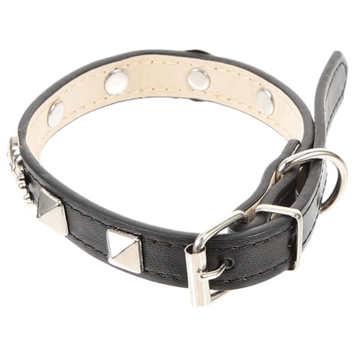 FONDOTIN Verstellbares Halloween Hundehalsband im Punk Stil für Katzen und Hunde Dekoratives Schädel Design Geeignet für Kleine Hunde und Niedliche Katzen für Festlichkeiten und Partys von FONDOTIN