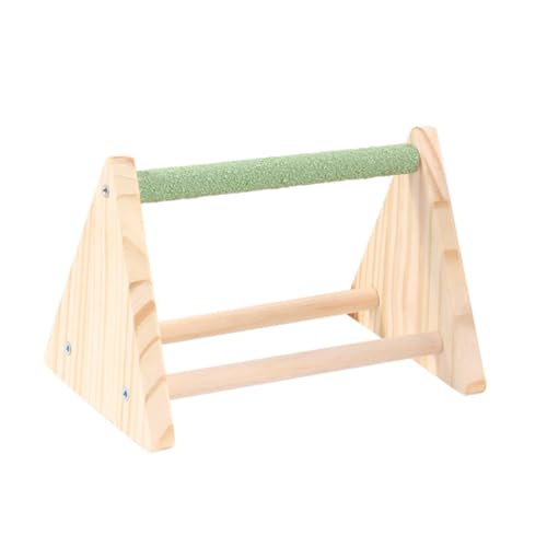 FONDOTIN Vogelkäfig Sitzstange aus Holz Dreieckig Natürliche Krallenpflege Robustes Papageien Kauspielzeug Geeignet für Wellensittiche Nymphensittiche und Kleine Vögel Zufällige Farbe von FONDOTIN
