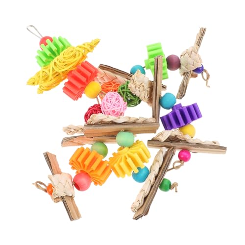 FONDOTIN Vogelspielplatz Ara chew Toy Safe Toy Spaß für Papageien Beschäftigung für Papageien Vogeldekoration Bird Toys Papagei gewebte Schaukel Heimtierbedarf für Vögel Plastik von FONDOTIN