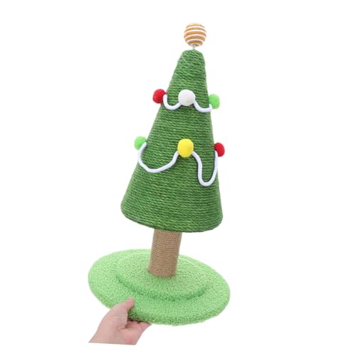 FONDOTIN Weihnachtsbaumkatze Ball Katzenkratzbäume für Wohnungskatzen Vertikaler Kratzerposten Kratzstange für Haustiere Bodenkratzstange Kätzchen Kratzbaum Sisal Grün FONDOTIN Weihnachtsbaumkatze Ball Katzenkratzbäume für Wohnungskatzen Vertikaler Kratzerposten Kratzstange für Haustiere Bodenkratzstange Kätzchen Kratzbaum Sisal Grün von FONDOTIN