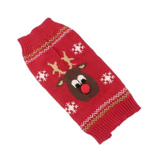 FONDOTIN Weihnachtspullover Fleecepullover für Hunde Weihnachtskleidung für Haustiere Weihnachten Mäntel Kleiner Hundepullover Welpenkleidung Hundekleidung Mantel Geschenk von FONDOTIN
