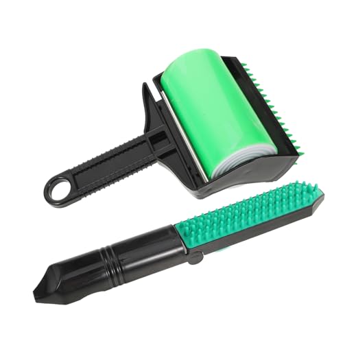 FONDOTIN Tierhaarentferner-Set Hunde- Und Katzenhaarstab Klebriger Fusselroller Wiederverwendbar Mini-fusselroller Waschbar Tierhaar-klebeentferner von FONDOTIN