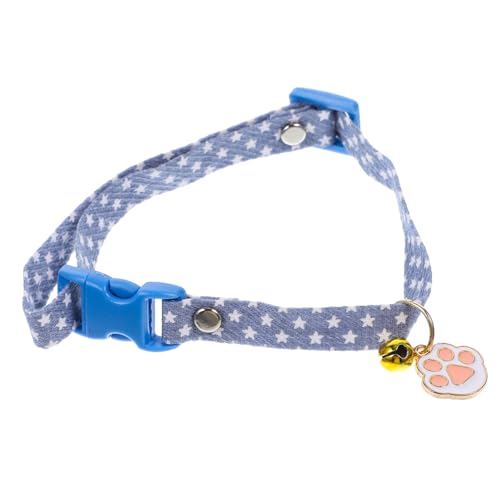 FONDOTIN Glocke Hundehalsband Katzenhalsband mit Glocke Halsketten eine Halskette Katzenhalsband mit Anhänger süßes Katzenhalsband trennen schmücken Geschenk die Klingel Polyester von FONDOTIN