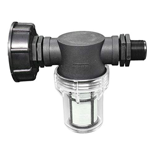 FONDUO IBC Auslaufhahn Anschluss, IBC Tank Zubehör, Wasserhahn Adapter für Wassertank 1000l mit Filterfunktion, S60x6 Wassertankadapter IBC (3/4'' Außengewinde) von FONDUO