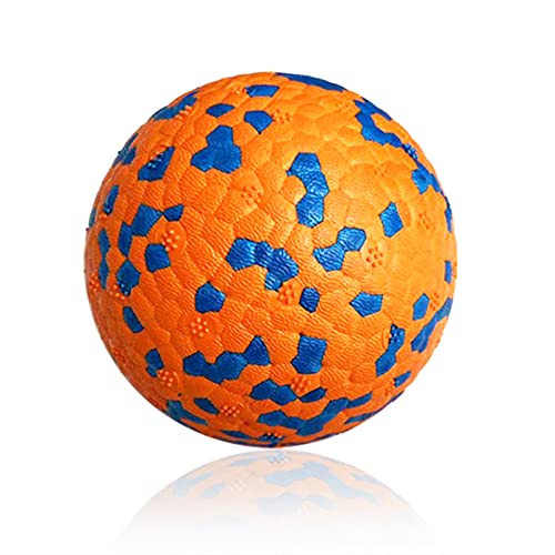 FONPOO Super Dehnbar Hundeball, Hundespielzeug Unzerstörbar mit den Neuesten Materialien, Interaktives Wasserspielzeug für Kleine und Mittelgroße Hunde (Orange 2) von FONPOO