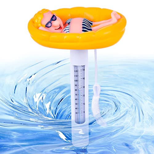 FORMIZON Schwimmende Pool Thermometer, Bruchfest Wasserthermometer, Wasser Temperatur Thermometer, Polar Pool Thermometer, Badethermometer, Teich Wasserthermometer für Schwimmbade, Spas (E) von FORMIZON