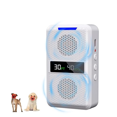 FORTSPANG Ultraschall Hunde-Anti-Bell-Gerät – Einstellbare Frequenz & Reichweite | Type-C Aufladbar | Sicher & Wasserdicht | Für Innen & Außen, Geeignet für alle Hunde von FORTSPANG