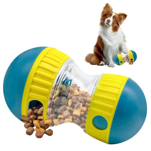 FORYNXHWIN Interaktives Hundespielzeug - Rollender Leckerli-Spender, Puzzle-Futterspender für Große, Mittlere und Kleine Hunde, Fördert Gesunde Essgewohnheiten und Mentale Stimulation von FORYNXHWIN