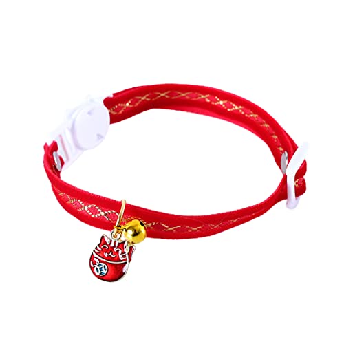 FOReverweihuajz Hündchen Halsband verstellbar Hunde Ausschnitt Halsband für Weihnachten Ankleide Glocke Anhänger 1 von FOReverweihuajz