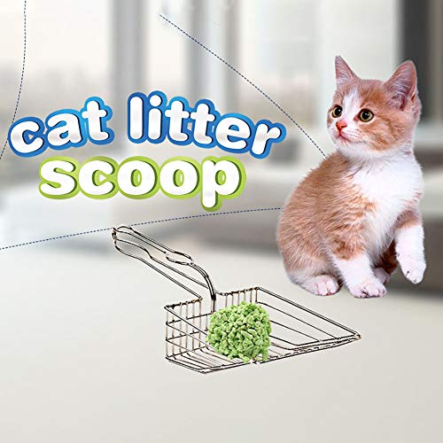 FOReverweihuajz Tragbare Metall-Hohlkammer-Katzen-Toilettenschaufel für Haustiere, zum Reinigen von FOReverweihuajz