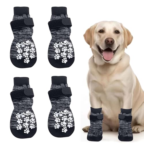 FOSDICK 2 Paar Anti-Rutsch Hundesocken, Pfotenschutz Hund mit Verstellbaren Riemen, Hundesocken Leckschutz Auf Hartholzboden, Hunde Socken Gegen Lecken Von Pfoten für Den Innen- Und AußEnbereich, M FOSDICK 2 Paar Anti-Rutsch Hundesocken, Pfotenschutz Hund mit Verstellbaren Riemen, Hundesocken Leckschutz Auf Hartholzboden, Hunde Socken Gegen Lecken Von Pfoten für Den Innen- Und AußEnbereich, M von FOSDICK