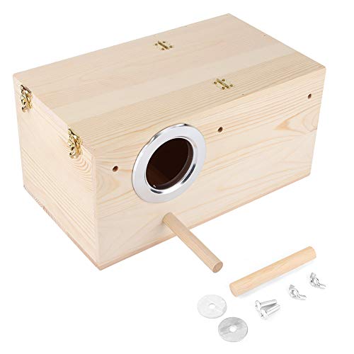 FOTABPYTI Bequeme Vogelzuchtbox, Holzvogelhaus, Vogelbox 34 x 19,5 x 17 cm Andere Vögel für Nymphensittiche Papageien Wellensittiche Psittacula Agapornis von FOTABPYTI