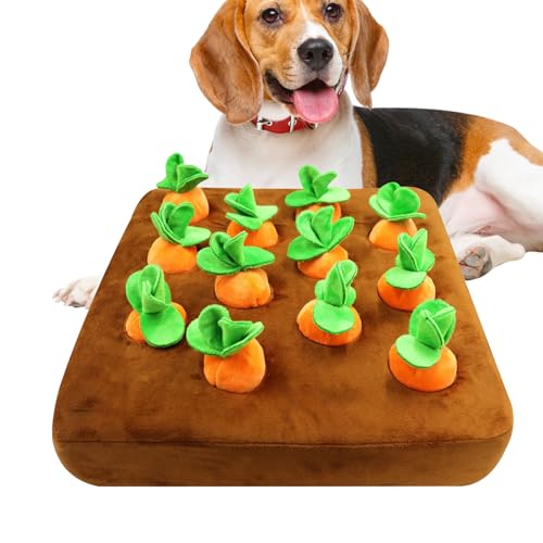 FOUNCY Interaktives Hundespielzeug, Karotten-Plüsch-Hundespielzeug,Rutschfestes Hundespielzeug mit Karotten - Haustier-Schnüffelmatte, interaktives Hundespielzeug, Nasenarbeit, Futterspiele für FOUNCY Interaktives Hundespielzeug, Karotten-Plüsch-Hundespielzeug,Rutschfestes Hundespielzeug mit Karotten - Haustier-Schnüffelmatte, interaktives Hundespielzeug, Nasenarbeit, Futterspiele für von FOUNCY