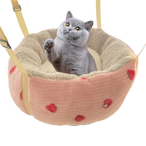 FOUNCY Katzen-Hängematte für Käfig, warm, weich, Haustierkäfig-Hängematte | mit rutschfester Unterseite, verstellbaren Gurten und Haken, Plüsch-Katzenschaukel-Hängematte FOUNCY Katzen-Hängematte für Käfig, warm, weich, Haustierkäfig-Hängematte | mit rutschfester Unterseite, verstellbaren Gurten und Haken, Plüsch-Katzenschaukel-Hängematte von FOUNCY