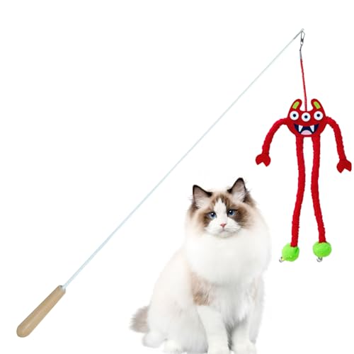 FOUNCY Katzenspielzeug – Katzenangel-Spielzeug, lustiges Katzenspielspielzeug, lustiges und kreatives Kätzchenspielzeug, hautfreundliches und sicheres Tierspielzeug, interaktives Katzenspielzeug für FOUNCY Katzenspielzeug – Katzenangel-Spielzeug, lustiges Katzenspielspielzeug, lustiges und kreatives Kätzchenspielzeug, hautfreundliches und sicheres Tierspielzeug, interaktives Katzenspielzeug für von FOUNCY