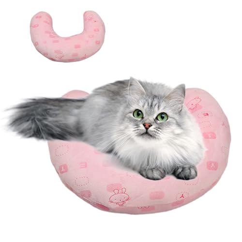 FOUNCY U-förmiges Katzenkissen, Kinnstützkissen für mittelgroße Hunde, große Katzen, Halswirbelschutz und Schlafverbesserung, weich und bequem FOUNCY U-förmiges Katzenkissen, Kinnstützkissen für mittelgroße Hunde, große Katzen, Halswirbelschutz und Schlafverbesserung, weich und bequem von FOUNCY