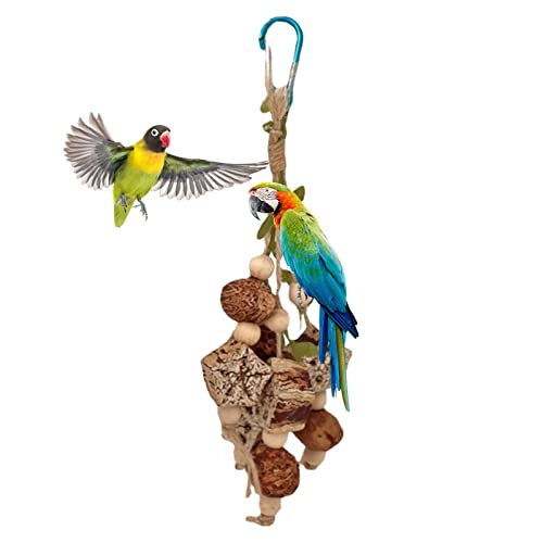 Kauspielzeug für Papageien, buntes Spielzeug für Vögel, Käfigspielzeug, Artikel für Papageienbiss, Haustier-Vogelspielzeug für Papageien-Training, Vogelschaukel, Beißspielzeug Founcy von FOUNCY