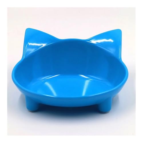 Katzennapf, flach, rutschfest, breiter Futternapf für Katzen, zur Linderung von Schnurrhaar-Müdigkeit, Haustierfutter- und Wassernäpfe für Hunde, Blau von FOVAOK