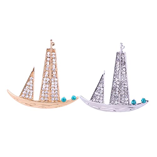 FOYTOKI Modische Kragen Pin Brosche Business Anzug Breastpins Segelboot Form Gold Silber FOYTOKI Modische Kragen Pin Brosche Business Anzug Breastpins Segelboot Form Gold Silber von FOYTOKI