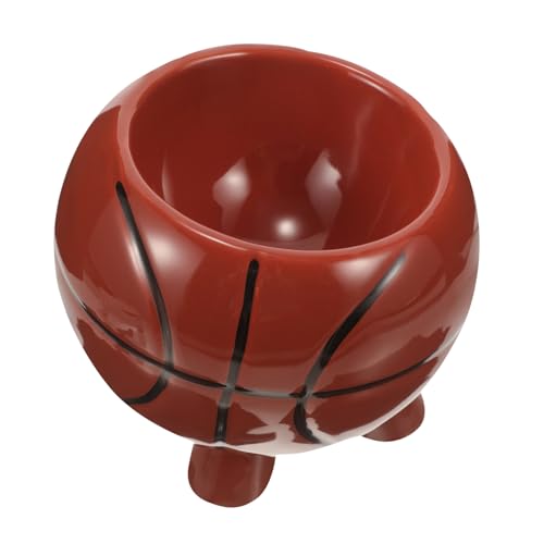 FOYTOKI Robuster Keramik-Katzen-Hundenapf im Basketball-Design Mehrzweck-Futterbehälter für Haustiere sicher und von FOYTOKI