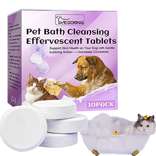 FPGEAR Shampoo-Tabletten für Haustiere, Automatische Haustierreiniger mit ätherischem Lavendelöl, Action Tabs Lemon Splash frischer Duft von FPGEAR