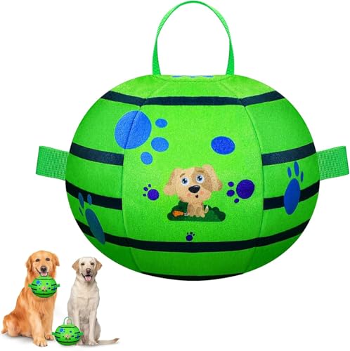 Interaktives Hundespielzeug, quietschendes Hundespielzeug, unterstützt Bluetooth-Verbindung, aktiver rollender Hundeball mit Riemen, interaktives Hundespielzeug gegen Langeweile, beschäftigt sie, von FPWzynexia