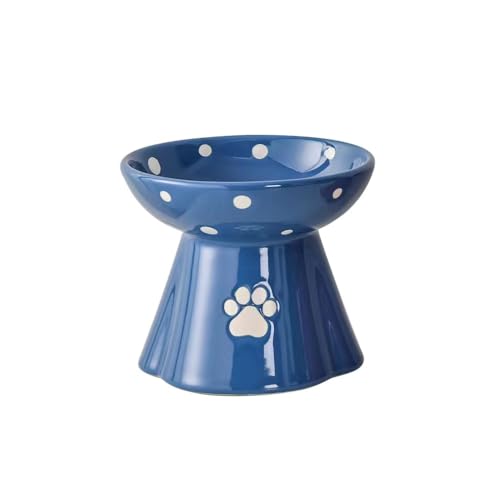Futternapf für Haustiere Katzennapf, Tierfutternapf, Keramik, erhöhter Katzennapf, Kleiner Hundefutternapf, Haustierzubehör für Katzenhund (Color : A) von FQDFAYEE