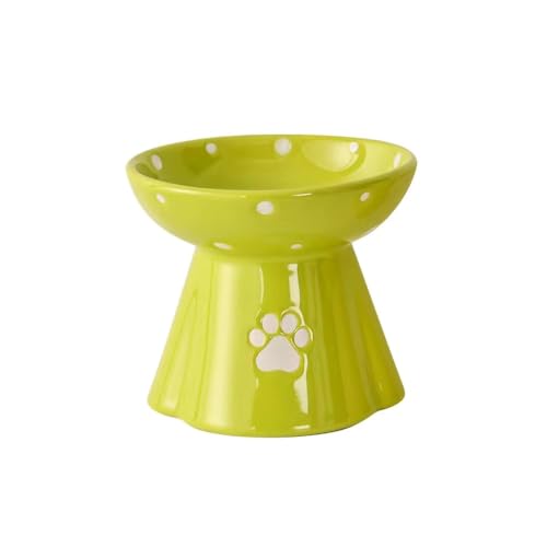 Futternapf für Haustiere Katzennapf, Tierfutternapf, Keramik, erhöhter Katzennapf, Kleiner Hundefutternapf, Haustierzubehör für Katzenhund (Color : C) von FQDFAYEE