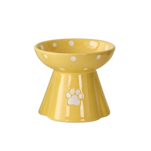 Futternapf für Haustiere Katzennapf, Tierfutternapf, Keramik, erhöhter Katzennapf, Kleiner Hundefutternapf, Haustierzubehör für Katzenhund (Color : E) von FQDFAYEE
